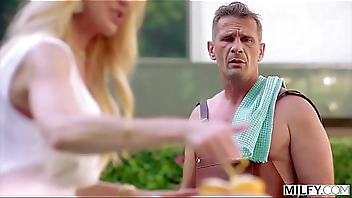 VIXENPLUS Bombshell MILF Brandi cheats on her husband while he listens